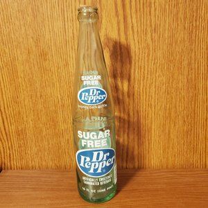 - Vintage sugar free Dr. Pepper Bottle soda pop bottle